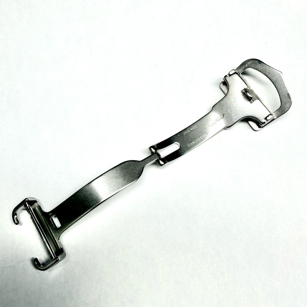 CARTIER Steel 18mm Complete Deployment 0.40TCW Diamond Buckle - Picture 5 of 7